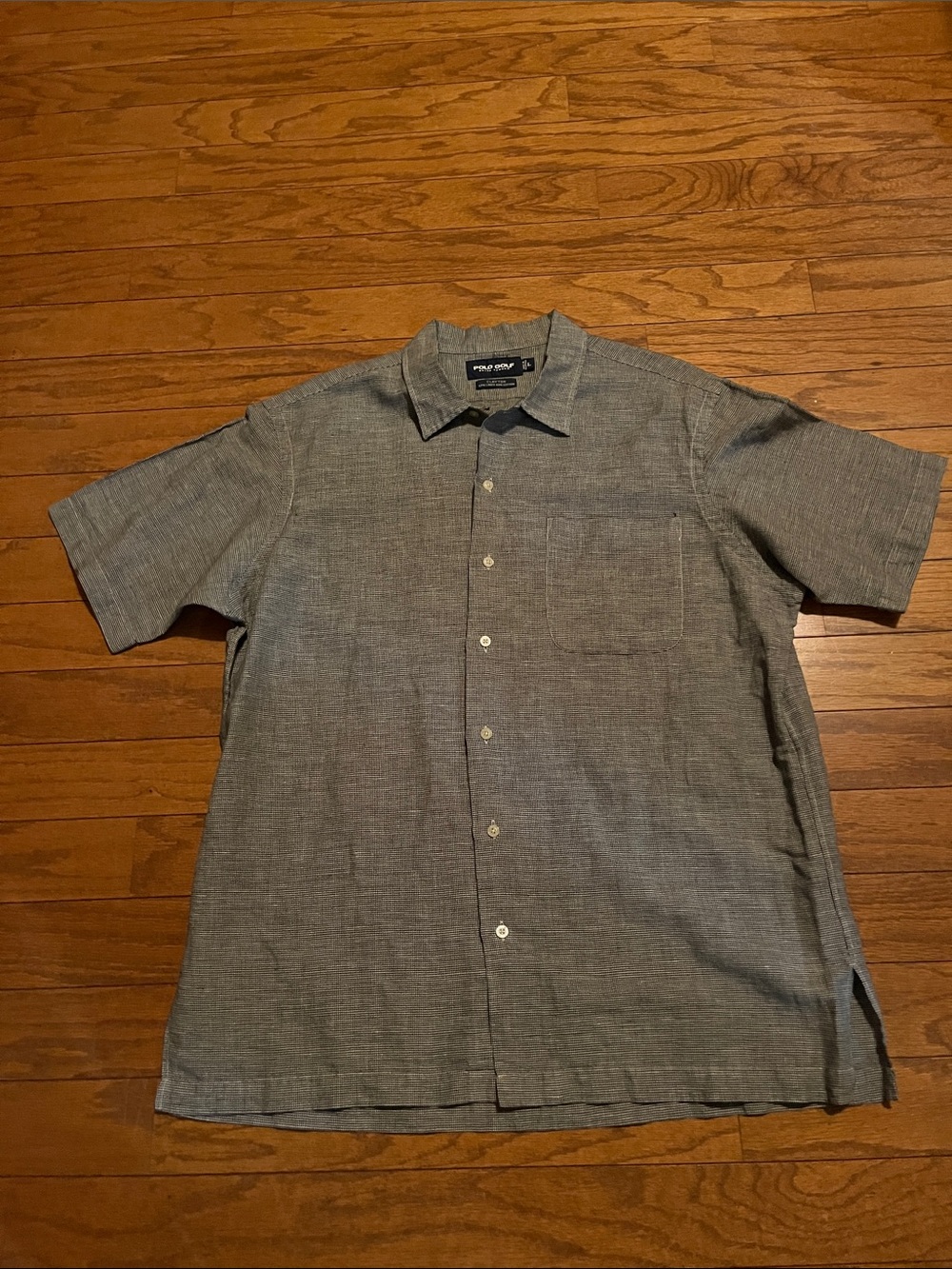 Polo Golf Ralph Lauren - Clayton Black Micro-Check Button-Up Shirt Large